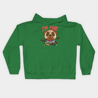 Warrior Pug Dog, Pug Wars Kids Hoodie